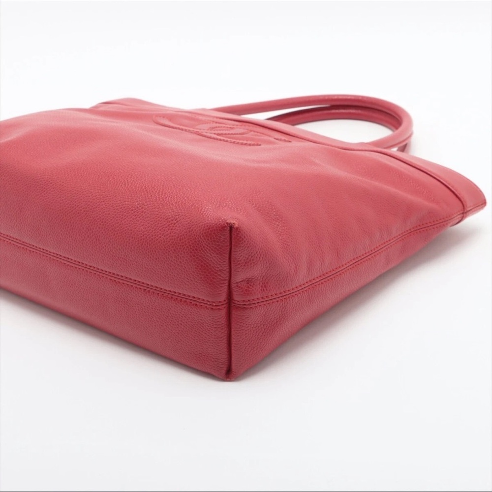 CHANEL Caviar Red Tote Bag - Picture 14 of 14